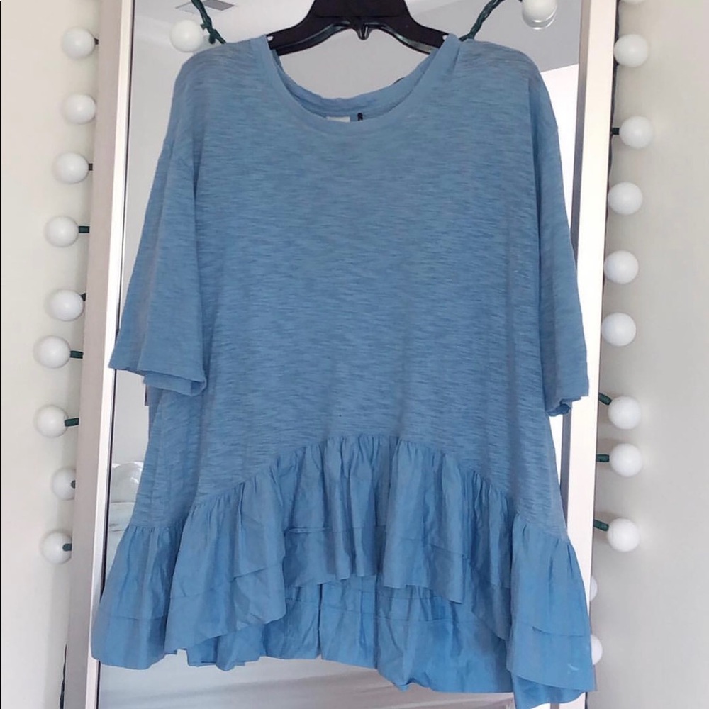 Akemi + Kin Anthropology ruffle shirt